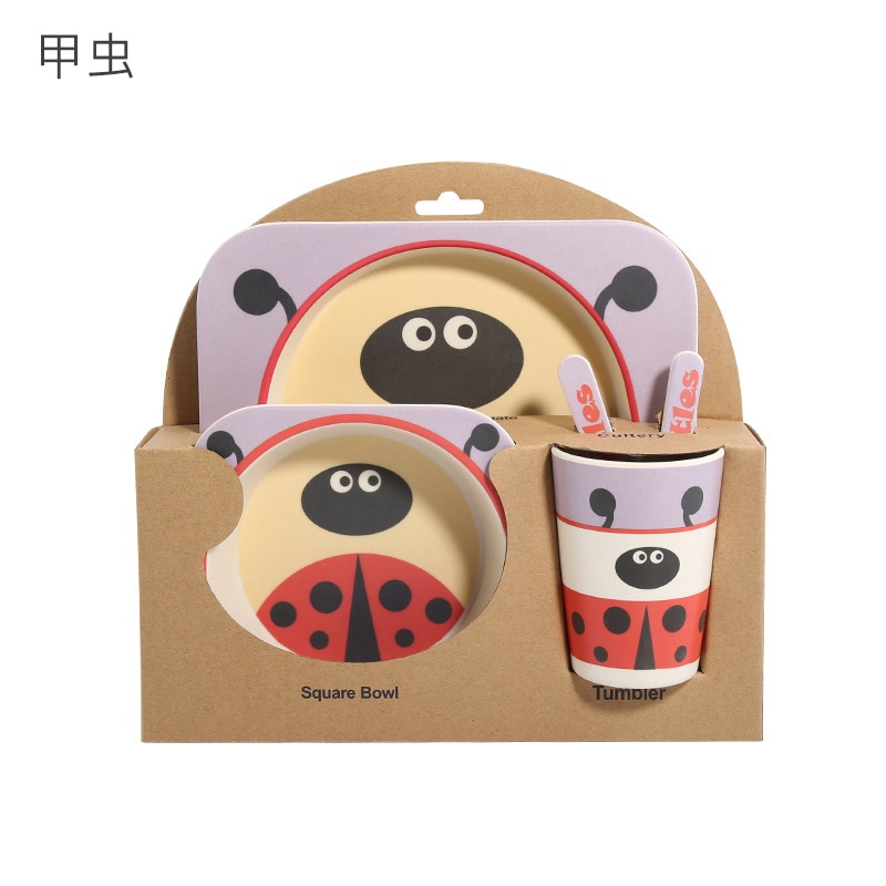 Kids Plate Set Cartoon Tableware (5Pcs Set)